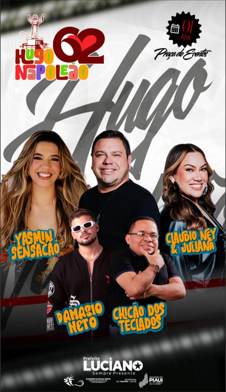 Prefeito Luciano promove grande celebração pelos 62 anos de Hugo Napoleão com programação especial